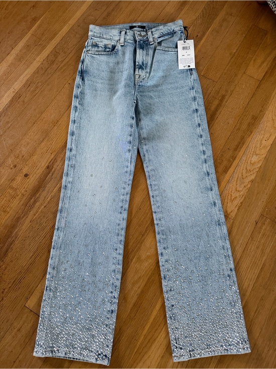 7 For All Mankind Denim - 7 For All Mankind Light Blue Straight Leg Jeans